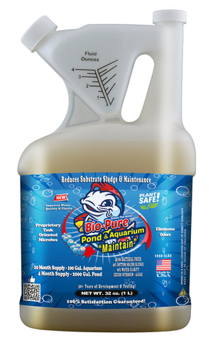 Pond & Aquarium Maintain 32 oz. | Pond Maintenance | Aquarium Maintenance | Pond Water Treatments | Bio-Pure Products