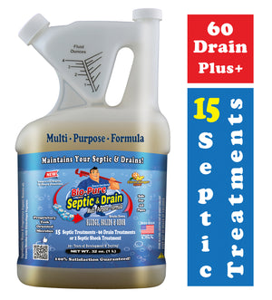 Bio-Pure Septic & Drain + RV Restore & Maintain CONCENTRATE 32 oz. - 15 Month Supply