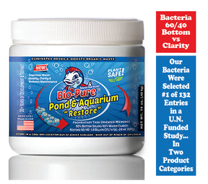 Bio-Pure Pond & Aquarium RESTORE 14 oz. treats up to 55,000. gallons