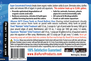 Bio-Pure Pond & Aquarium MAINTAIN 14 oz. treats up to 55,000. gallons