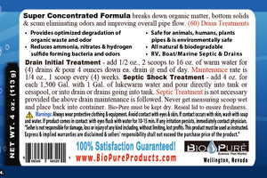 Bio-Pure Septic & Drain + RV Restore & Maintain CONCENTRATE 4 oz. - 15 Month Supply