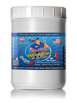 Septic & Drain Concentrate 48 oz. | Septic Tank Maintenance | Septic System Treatment | Black Tank Treatment | Drain Maintain | Bio-Pure