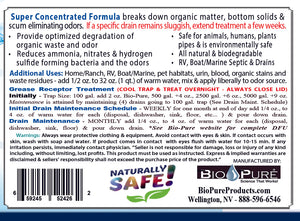 Grease Trap & Drain Cleaner 14 oz. | Hotel Cleaning Supplies | Septic System Treatment | Black Tank Treatment | Bio-Pure