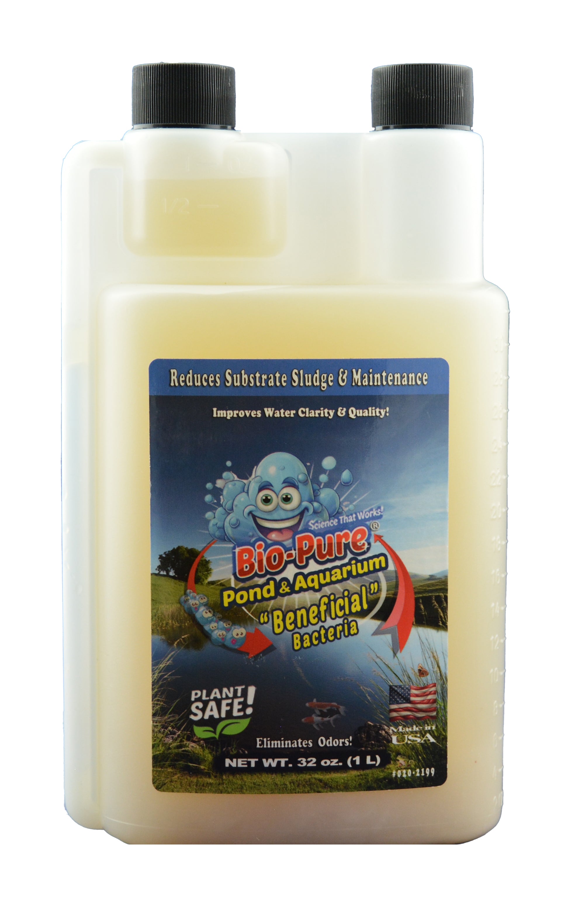 Bio-Pure Pond & Aquarium BENEFICIAL 32 oz. treats up to 28,000. gallons - CASE OF 6