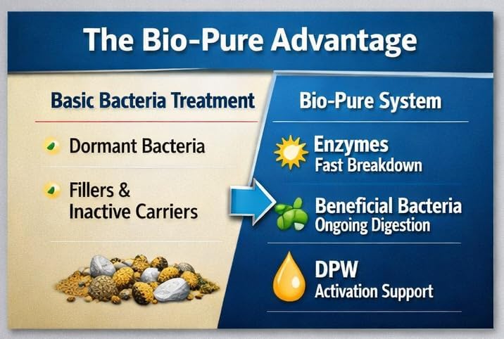 Bio-Pure Septic & Drain + RV Restore & Maintain CONCENTRATE Liquid 8 oz. - 4 Month Supply