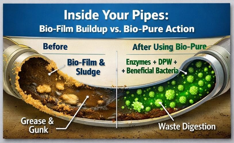 Bio-Pure Septic & Drain + RV Restore & Maintain CONCENTRATE Liquid 8 oz. - 4 Month Supply