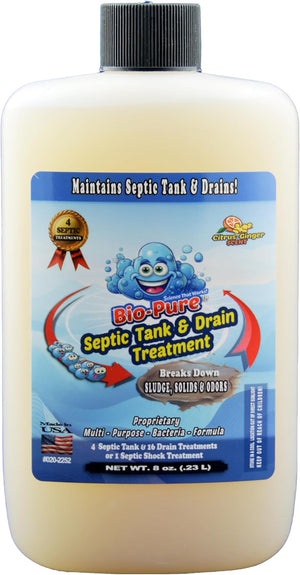 Bio-Pure Septic & Drain + RV Restore & Maintain CONCENTRATE Liquid 8 oz. - 4 Month Supply