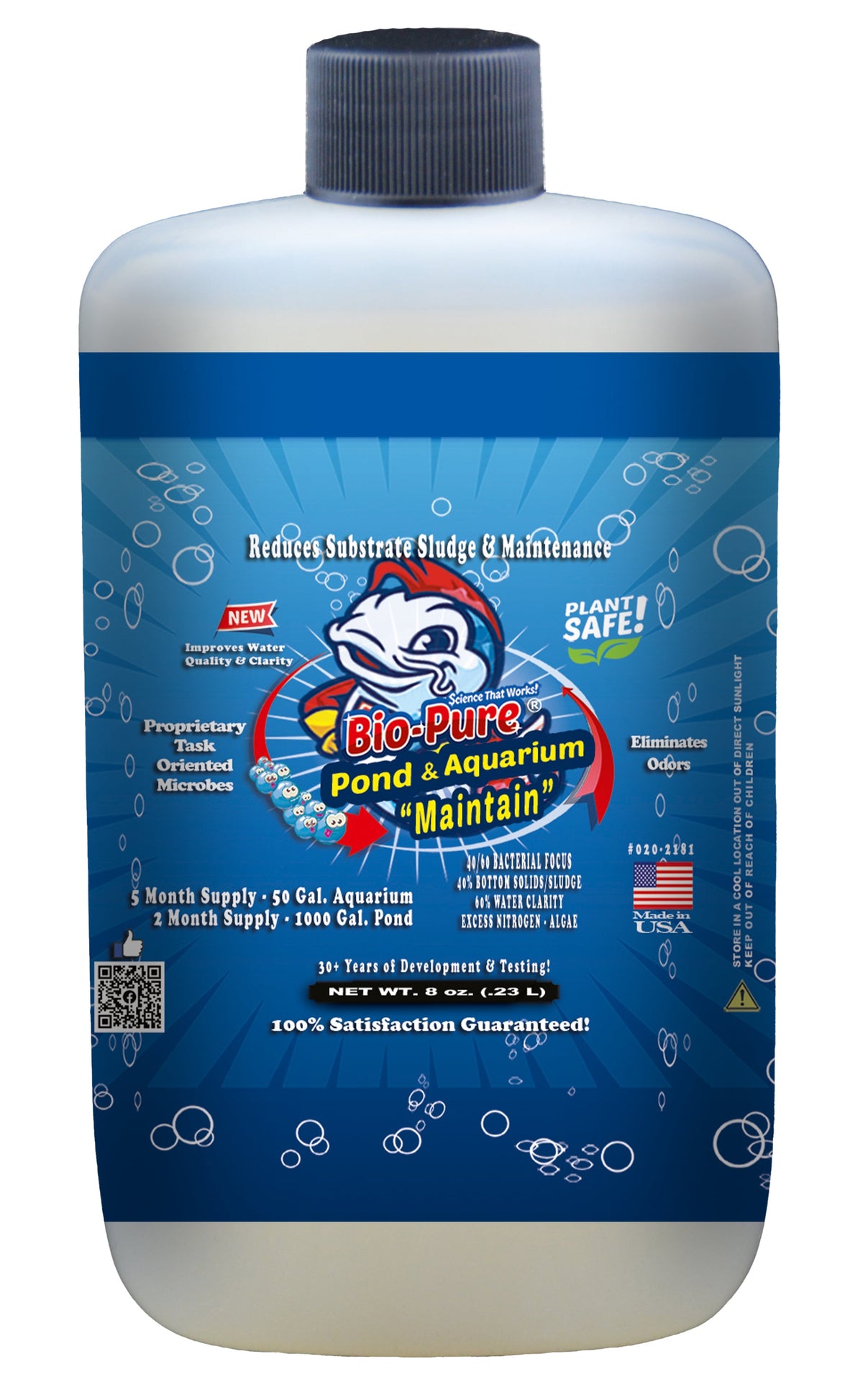 Pond & Aquarium Maintain 8 oz. | Pond Maintenance | Aquarium Maintenance | Pond Water Treatment | Bio-Pure Products