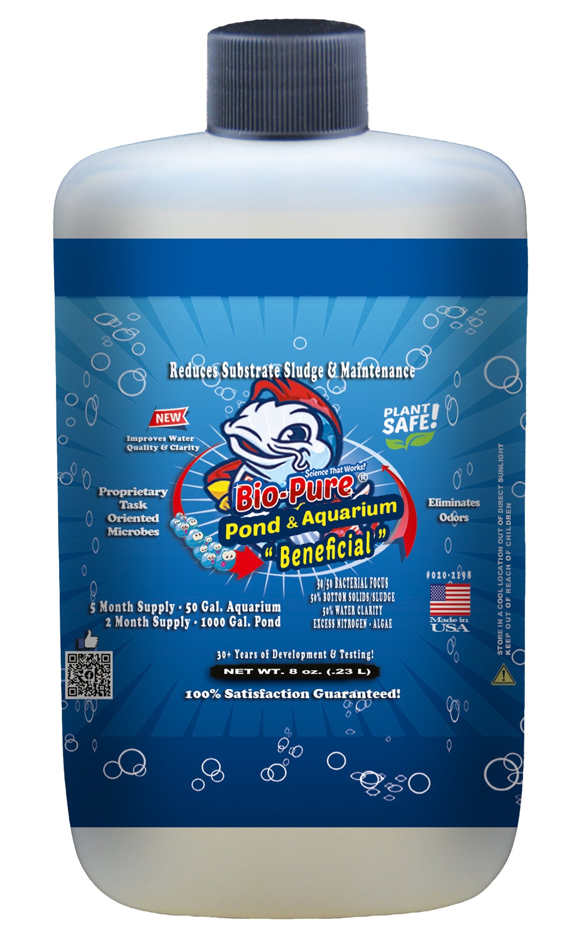 Pond & Aquarium Beneficial 8 oz. | Pond Beneficial | Aquarium Beneficial | Water Treatment | Bio-Pure Products