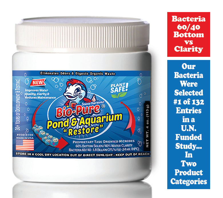 Bio-Pure Pond & Aquarium RESTORE 4 oz. treats up to 15,000. gallons