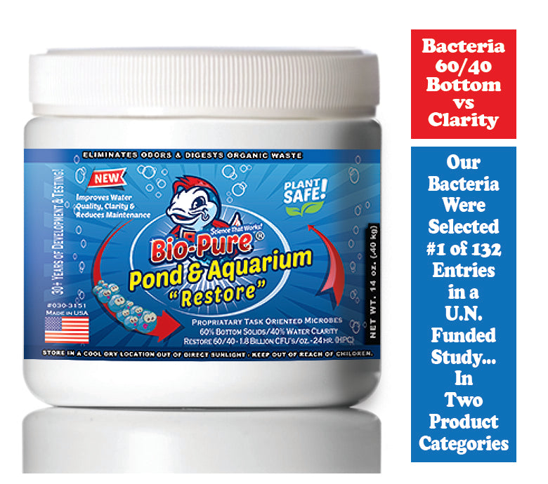 Bio-Pure Pond & Aquarium RESTORE 14 oz. treats up to 55,000. gallons