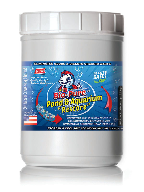 Pond & Aquarium Restore 48 oz. | Pond Restoration | Aquarium Restoration | Aquarium Water Treatments | Bio-Pure Products
