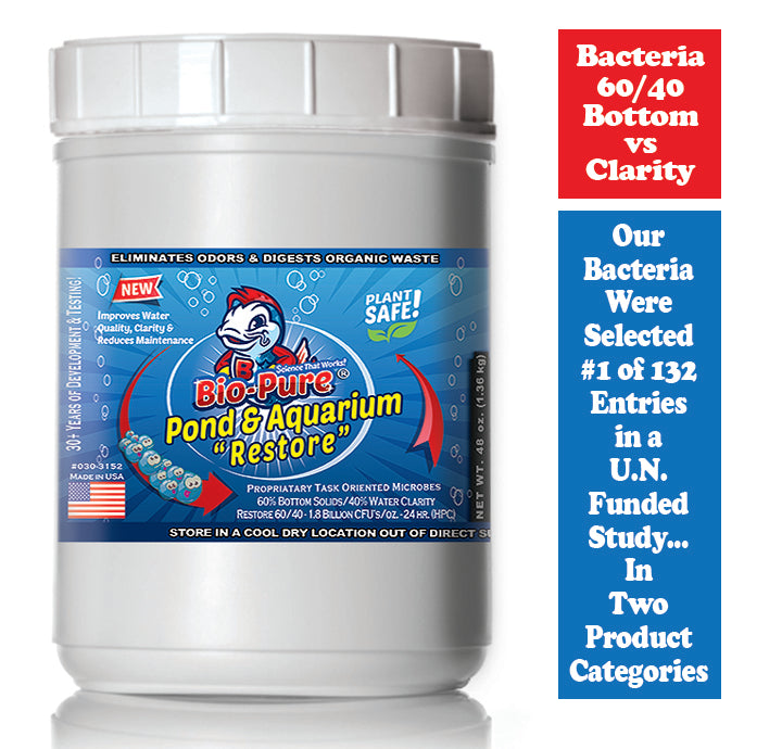 Bio-Pure Pond & Aquarium RESTORE 48 oz. treats up to 190,000. gallons