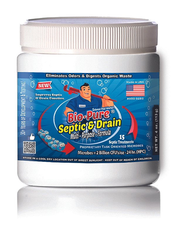 Bio-Pure Septic & Drain + RV Restore & Maintain CONCENTRATE 4 oz. - CASE OF 12