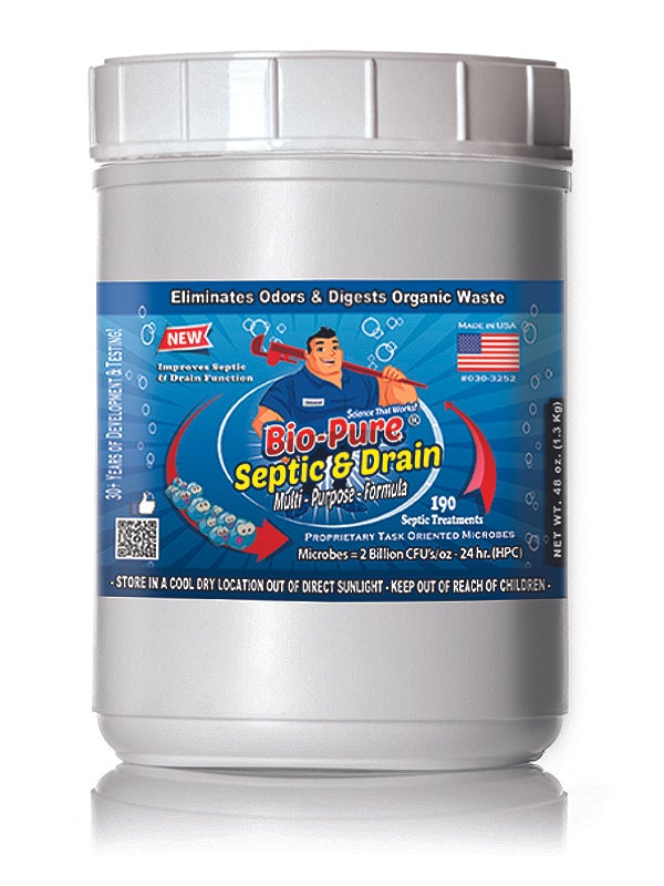 Bio-Pure Septic & Drain + RV Restore & Maintain CONCENTRATE 48 oz. - CASE OF 6