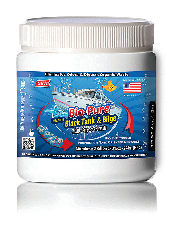 Marine Black Tank & Bilge 4 oz. | Septic Tank Maintenance | Septic System Treatment | Black Tank Treatment | Drain Maintain | Bio-Pure