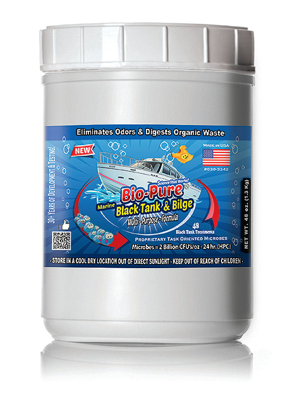 Marine Septic Tank & Bilge Concentrate 48 oz. | Septic Tank Maintenance | Septic System Treatment | Black Tank Treatment | Drain Maintain | Bio-Pure