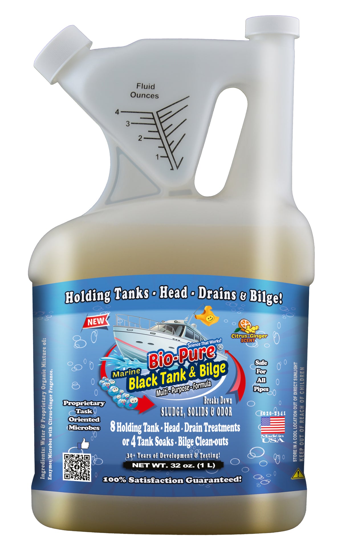 Marine Black Tank & Bilge 32 oz. | Septic Tank Maintenance | Septic System Treatment | Black Tank Treatment | Drain Maintain | Bio-Pure