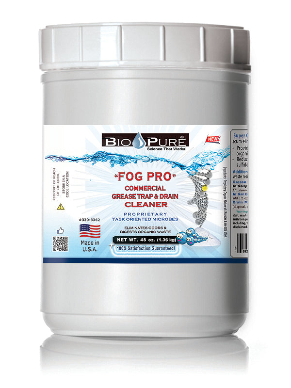 Grease Trap & Drain Cleaner 48 oz. | Hotel Cleaning Supplies | Septic System Treatment | Black Tank Treatment | Bio-Pure